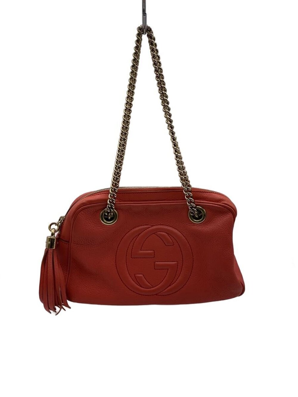 Gucci Chain Shoulder Bag Soho Leather Pink
